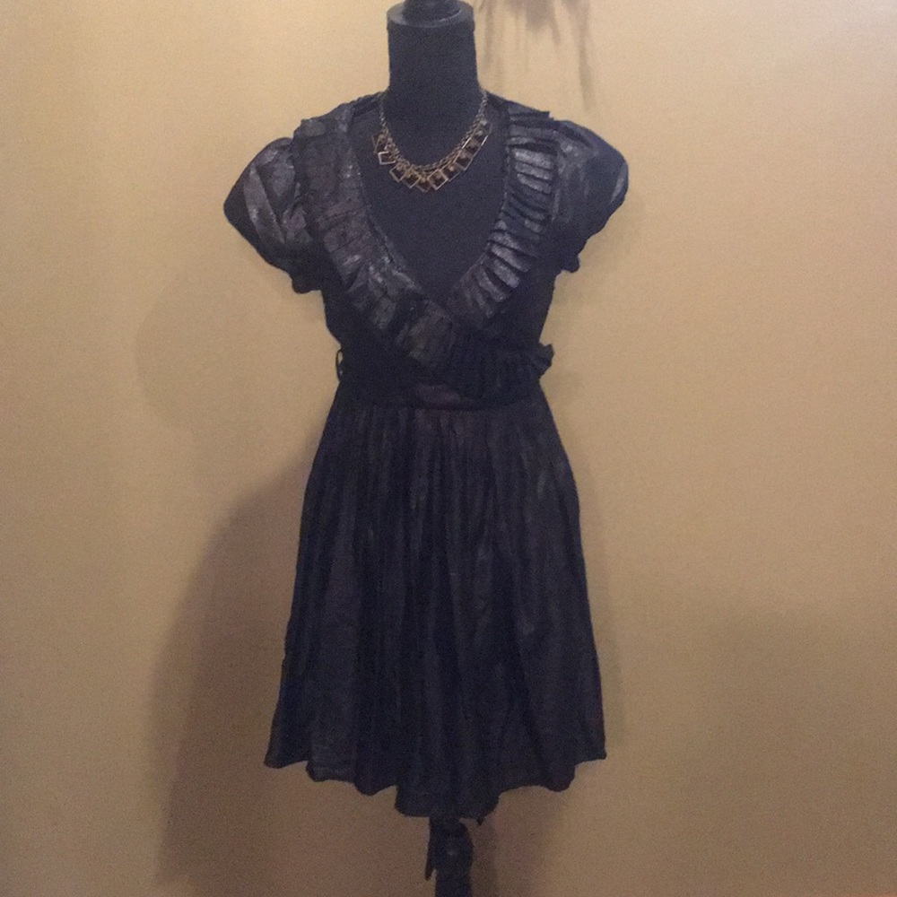 Wrap around midi dress